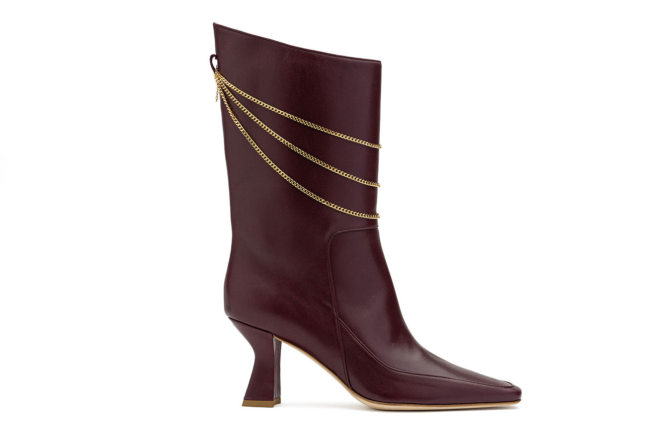 Naomi Mulberry Boot shot from the side on white background