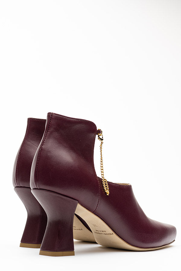 Kate Mulberry ShoeBoots shot from the back, at an angle on a white background