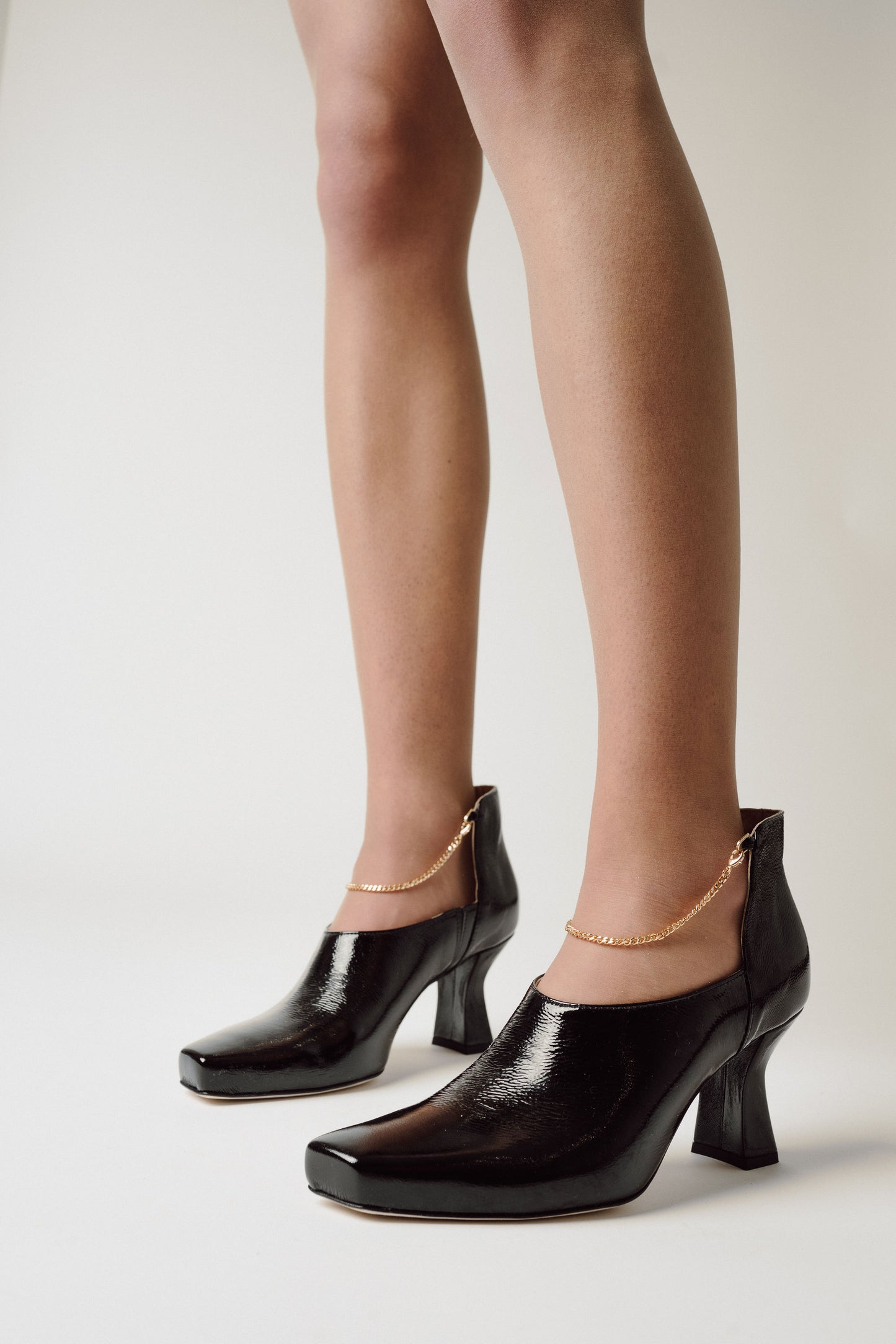 Womans legs with Kate Black Lack ShoeBoot