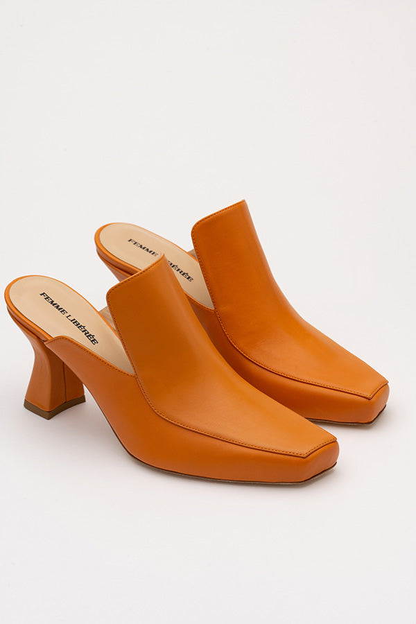 Claudia Brown Mule Shoes Femme Liberee